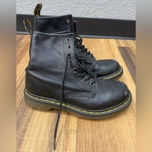 Dr. Martens 1460 Pascal Virginia Soft Leather Black Boots Size M 6 L 7 Punk
